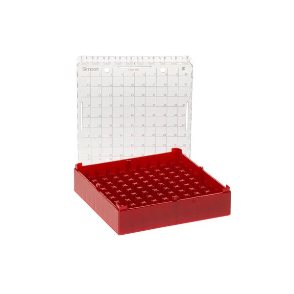 Tube storage box, red